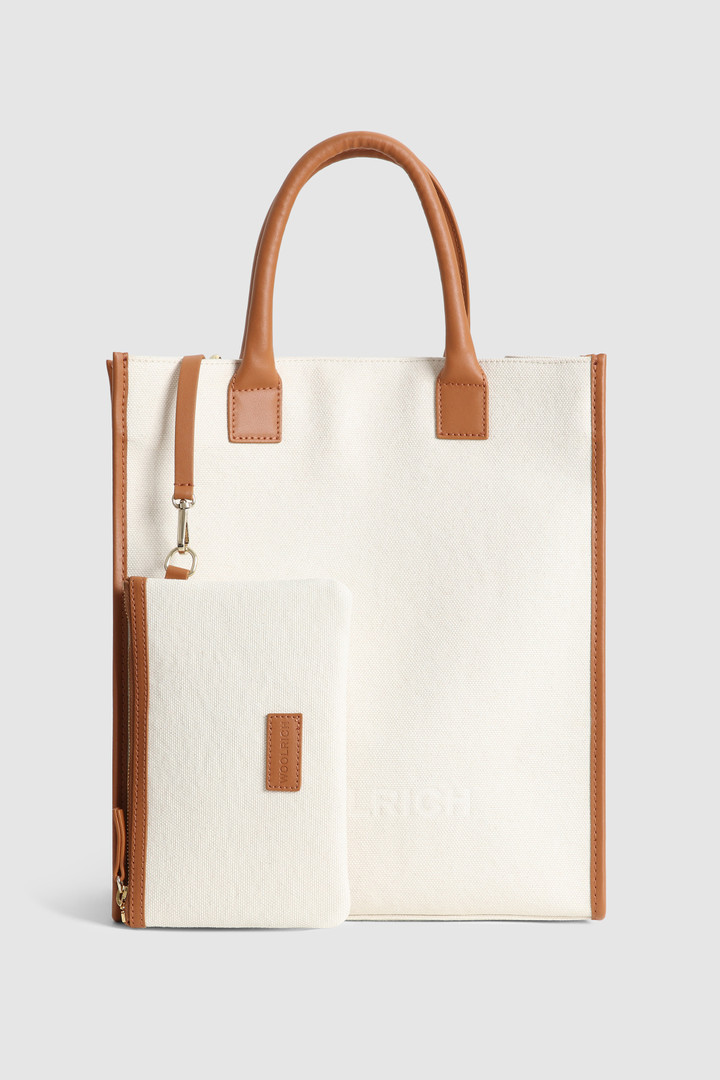 Borsa Tote in tela bianco photo 6 | Woolrich