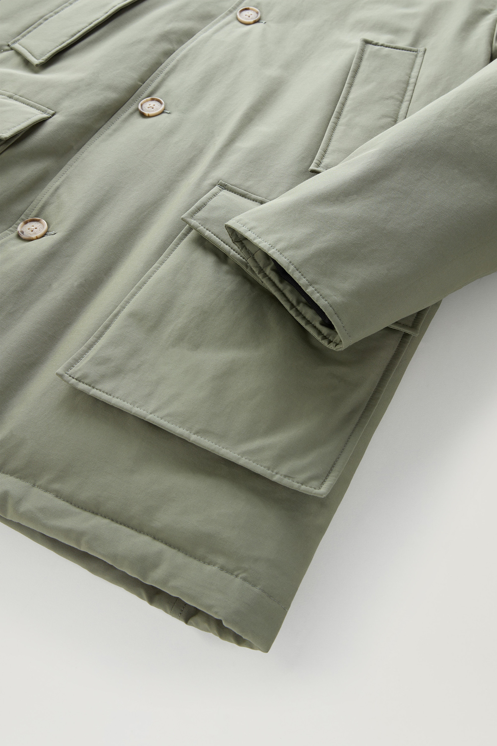 Arctic Parka aus Ramar Cloth mit abnehmbarem Pelzbesatz grün photo 8 | Woolrich
