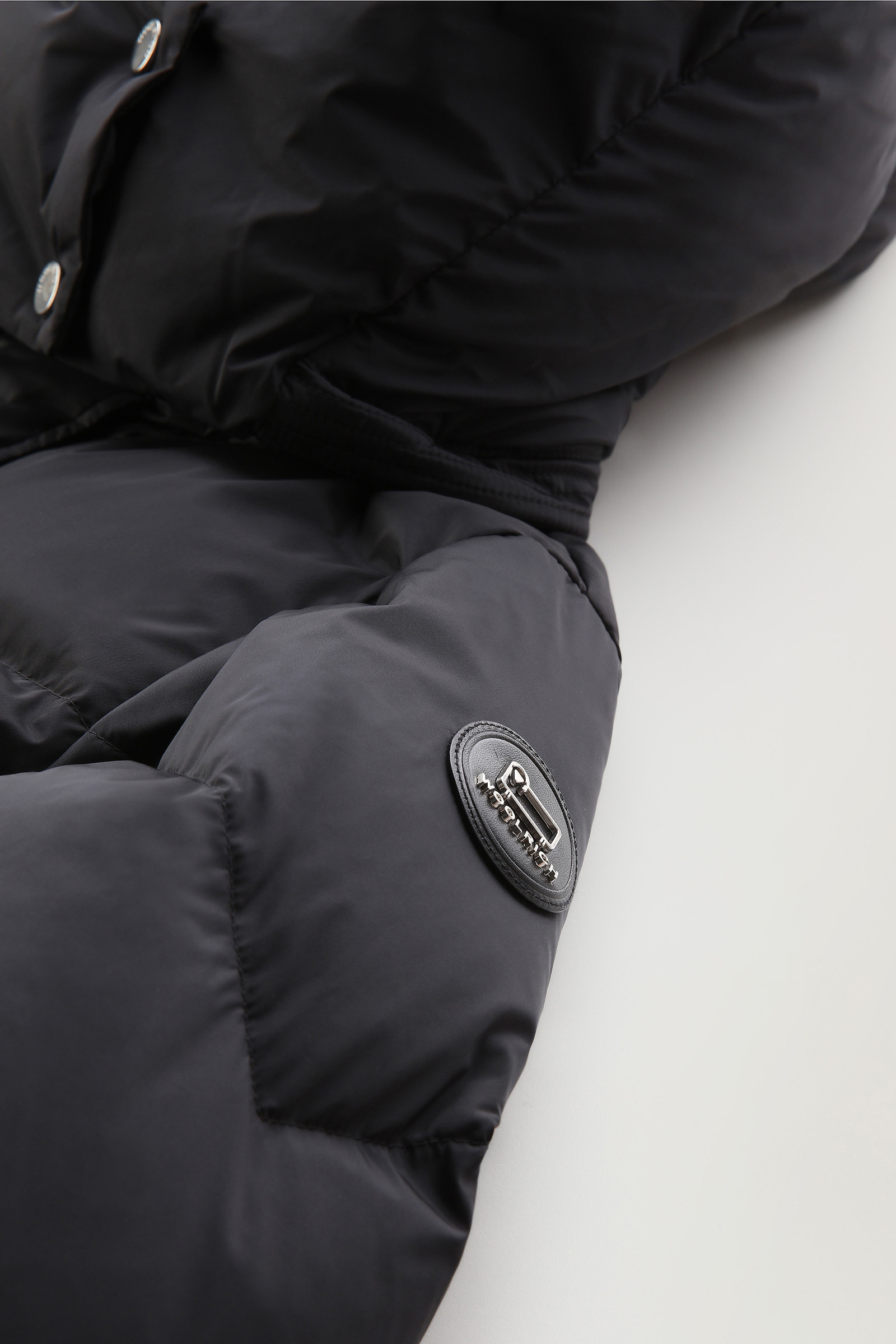 Aurora Long Parka in Stretch Nylon Black photo 8 | Woolrich