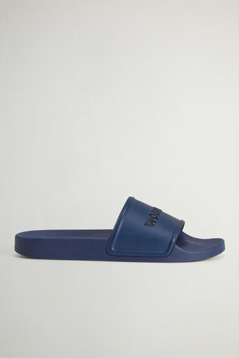 Rubber Slide Sandals Blue | Woolrich