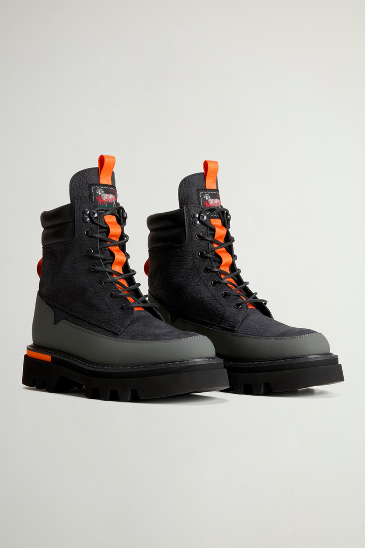 Ankle Boots in Tumbled Nubuck Leather by Todd Snyder Black photo 2 | Woolrich