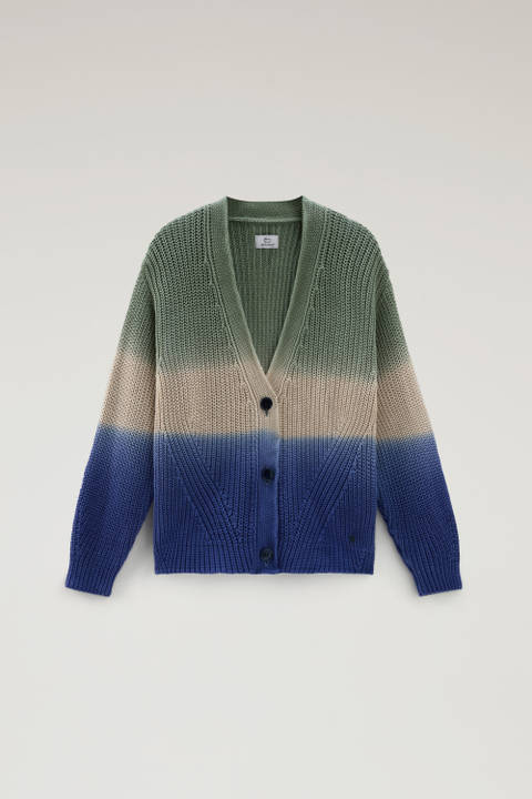 Stückgefärbter Cardigan aus reiner Baumwolle Grün photo 2 | Woolrich