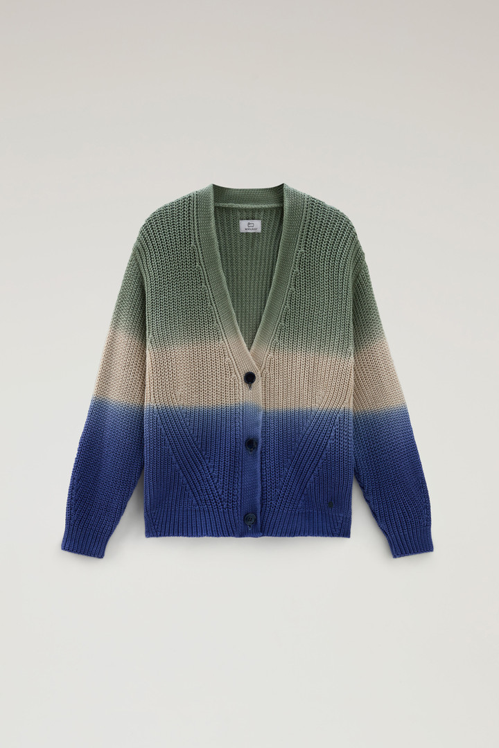 Pure Cotton Cardigan with Color Shades Green photo 5 | Woolrich
