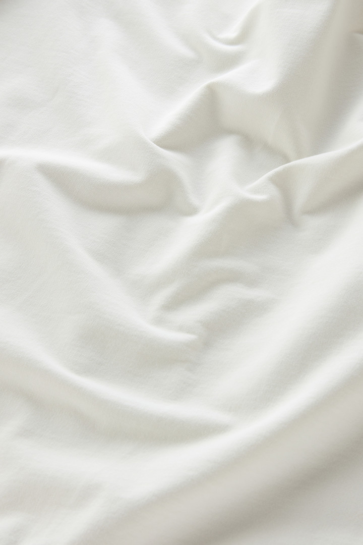 Sweatshirt van puur katoen met rits en hoge kraag Wit photo 10 | Woolrich