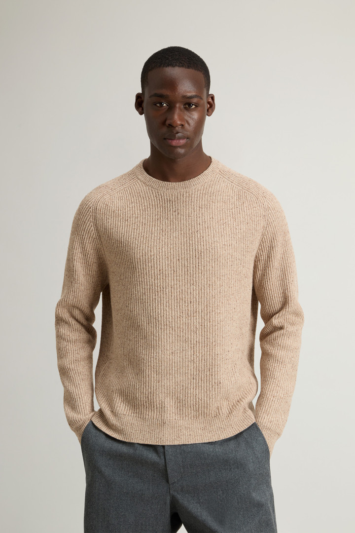 BOUTONNE CREWNECK Beige photo 1 | Woolrich