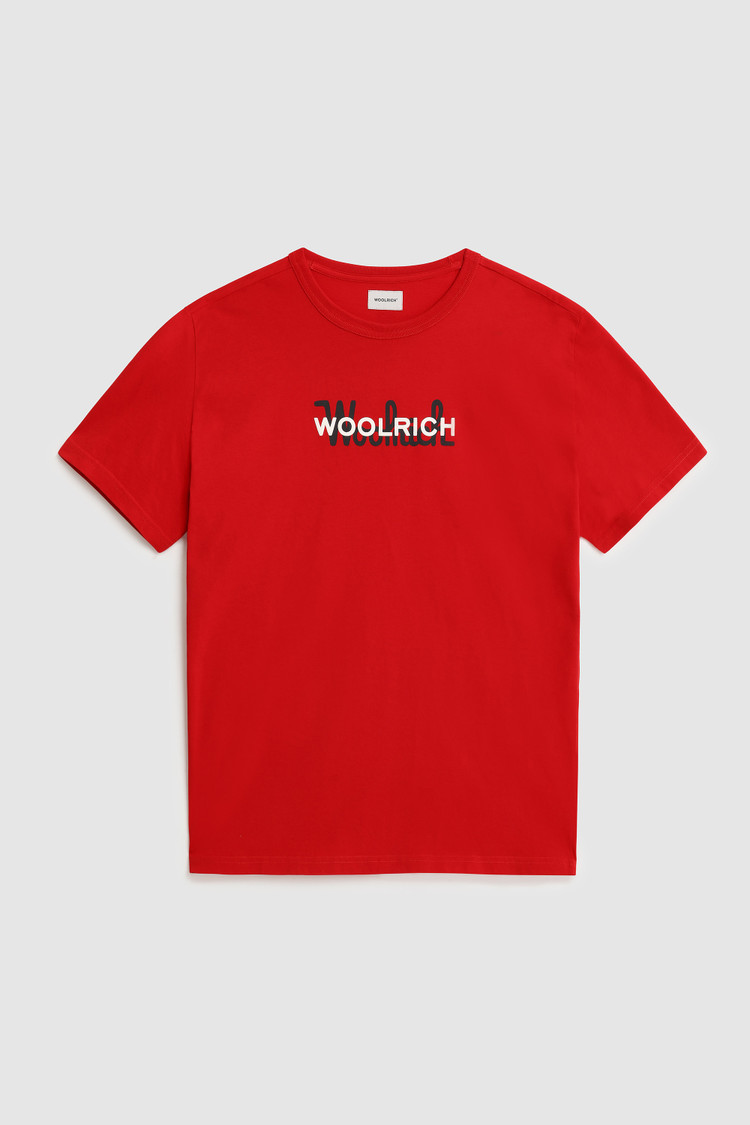 Makro-Logo-Baumwoll-T-Shirt