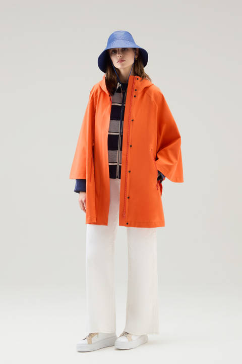 High Tech Hooded Nylon Puffer Jacket Orange | Woolrich