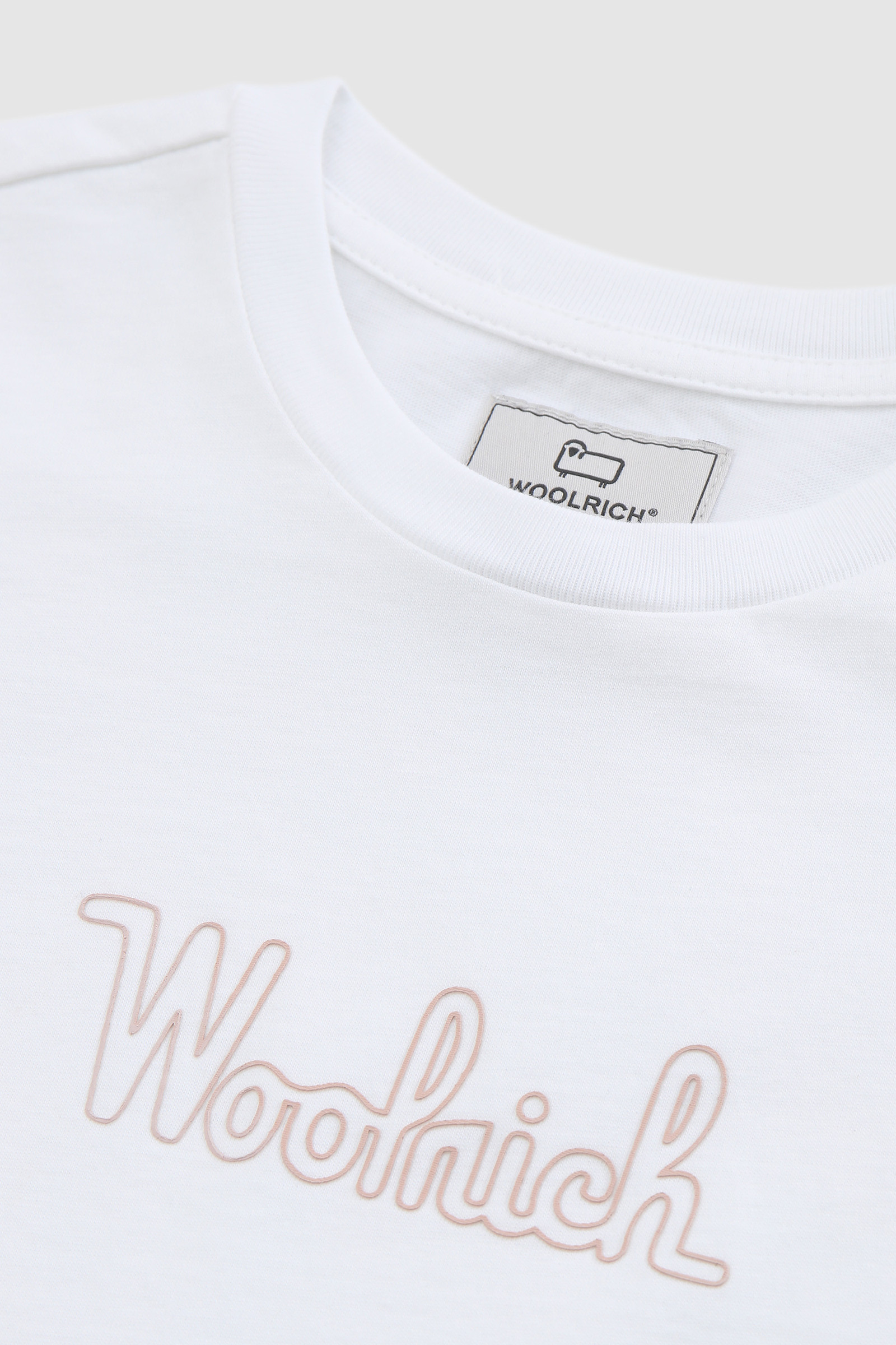 T-shirt en coton bio pour fille blanc photo 3 | Woolrich