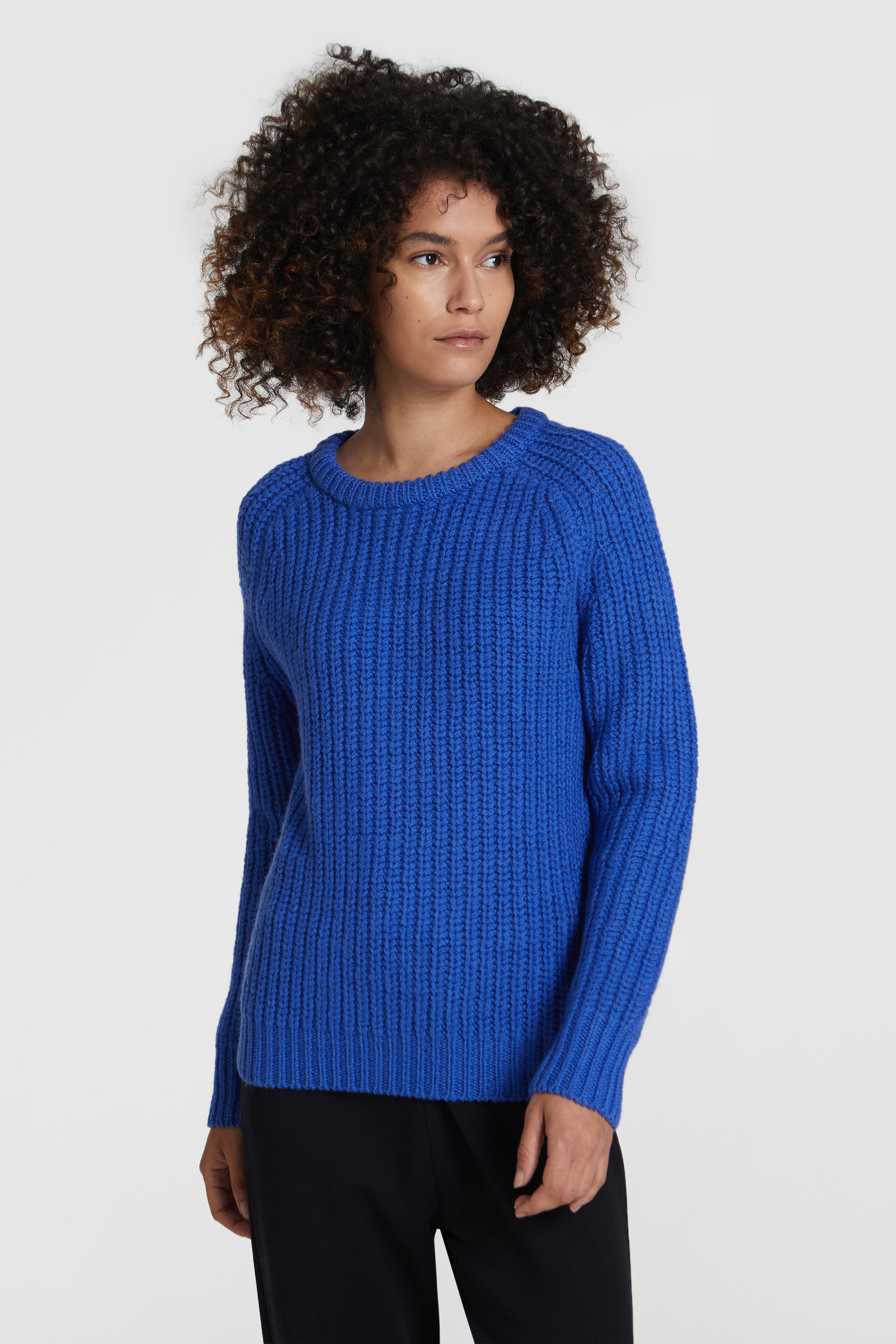 Winter wollen trui met ronde hals