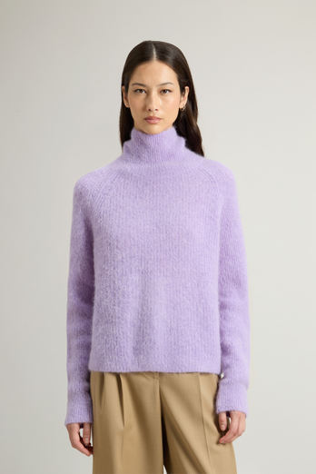 Rollkragenpullover aus Alpaka-Wollmischung Violett | Woolrich