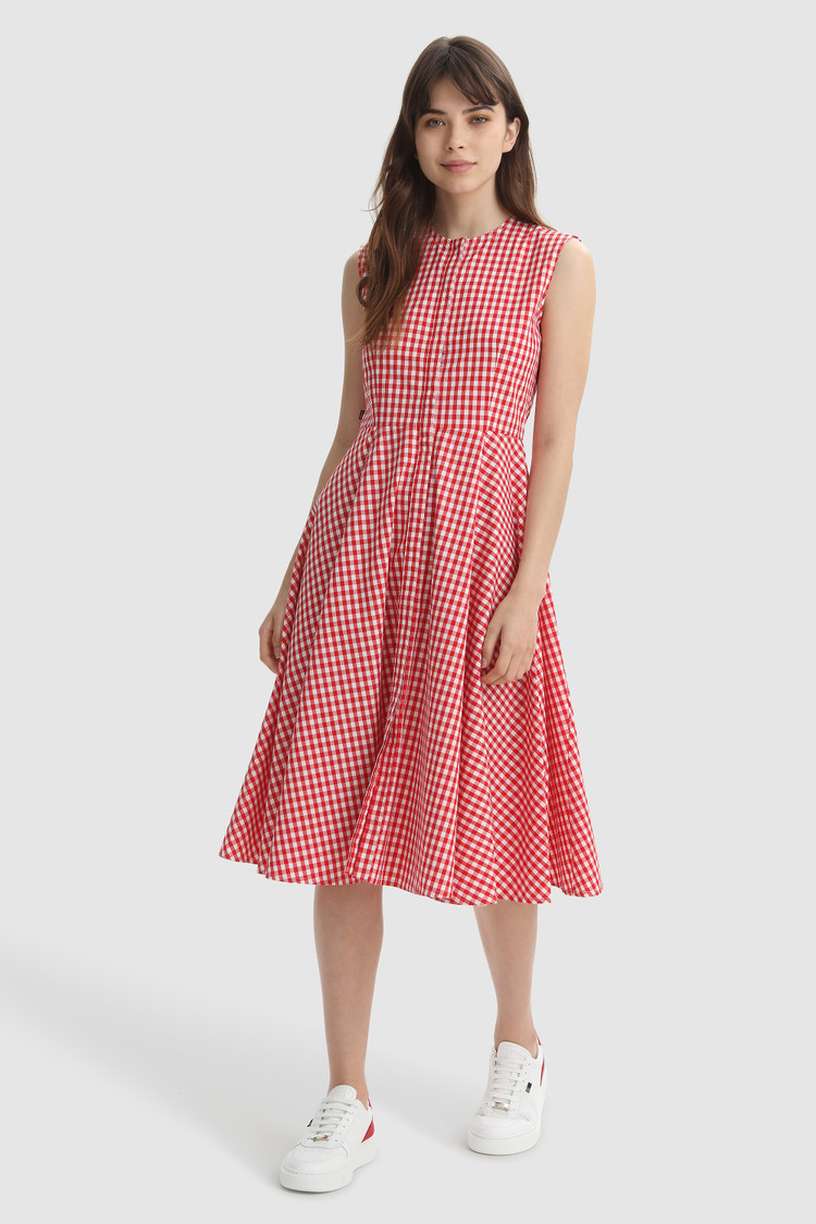 Lange katoenen jurk met print