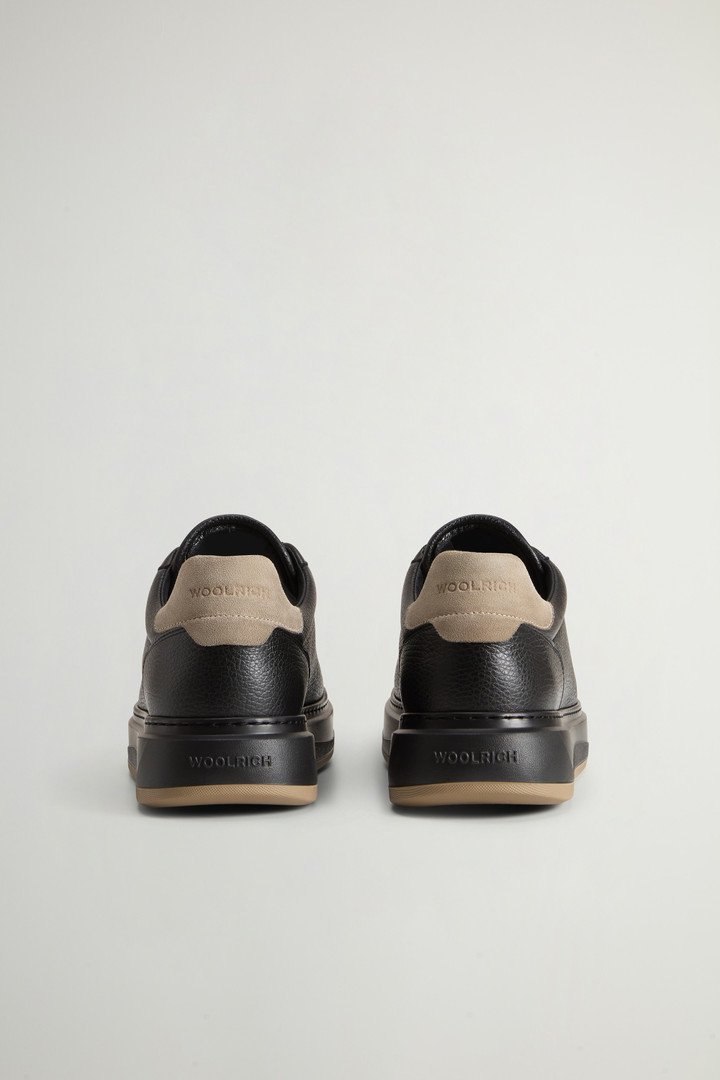 Sneaker Arrow aus gewalktem Leder Schwarz photo 3 | Woolrich