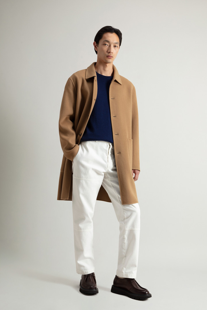 Coat in Pure Virgin Wool Beige photo 2 | Woolrich