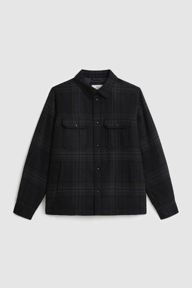 Chemise matelassée Alaskan à carreaux en laine italienne recyclée