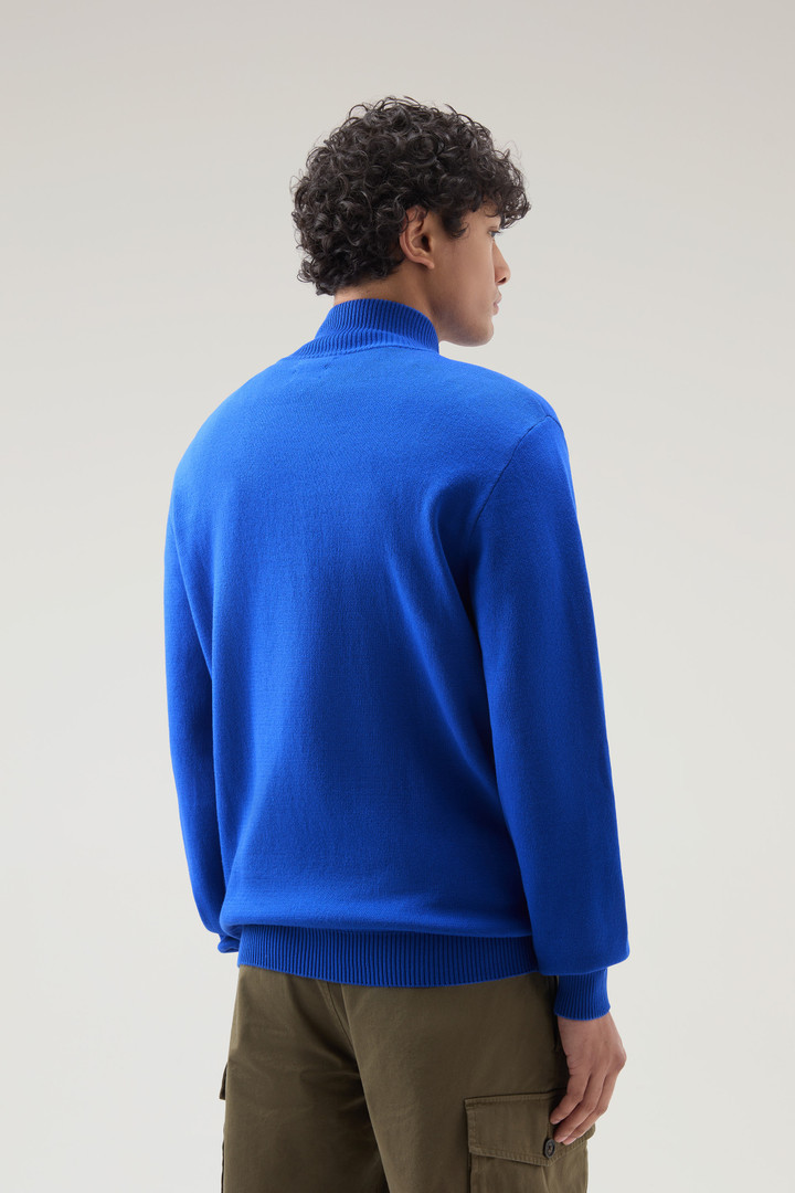 Sweater mit Rollkragen und halbem Reißverschluss Blau photo 3 | Woolrich