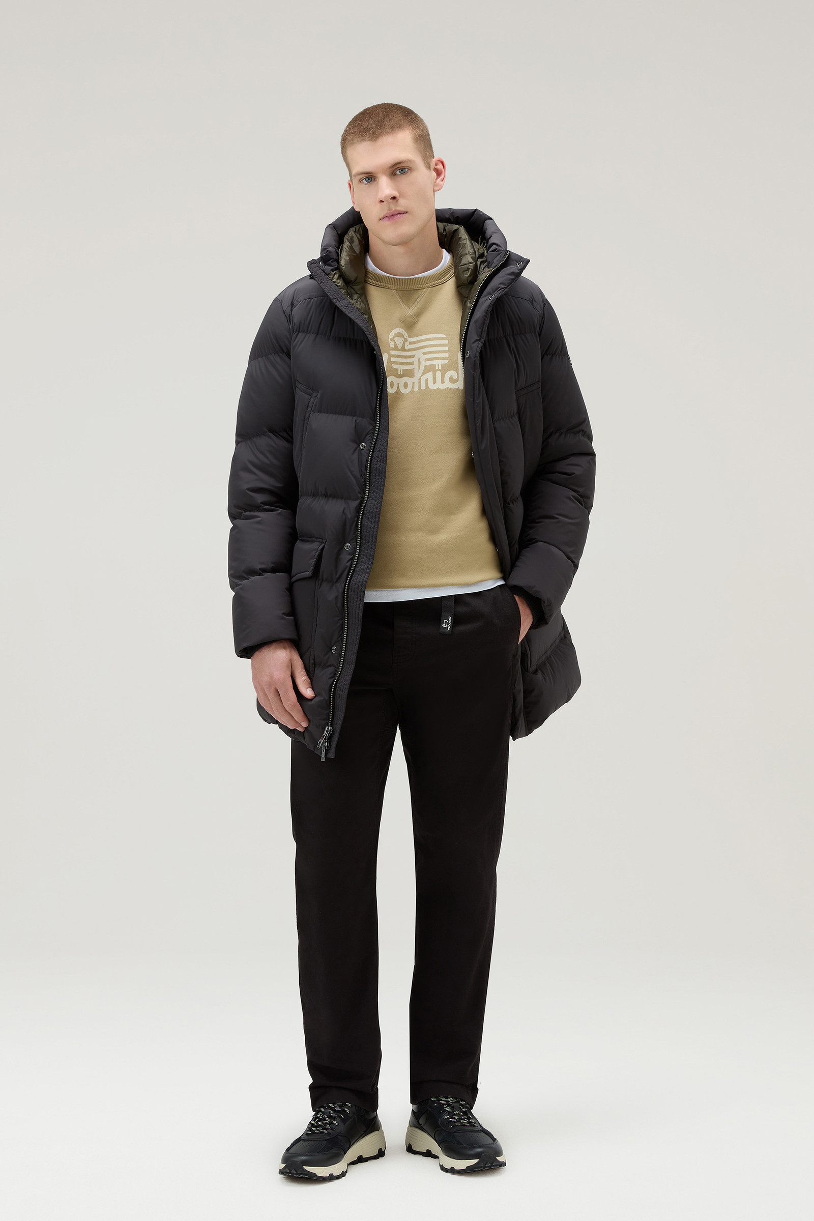 Felpa girocollo in puro cotone beige photo 2 | Woolrich