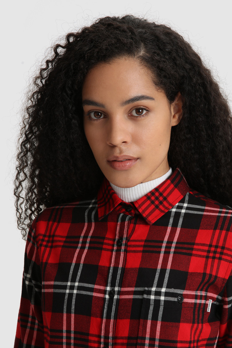 Cotton flannel Shirt with check pattern
