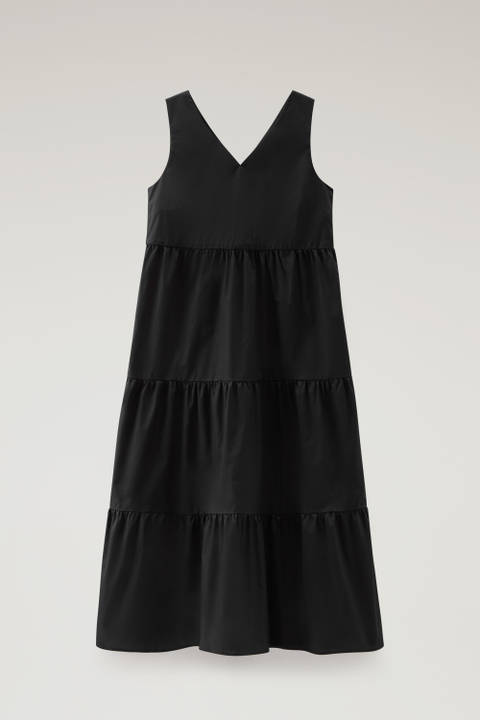 Kleid aus reinem Baumwollpopeline Schwarz photo 2 | Woolrich