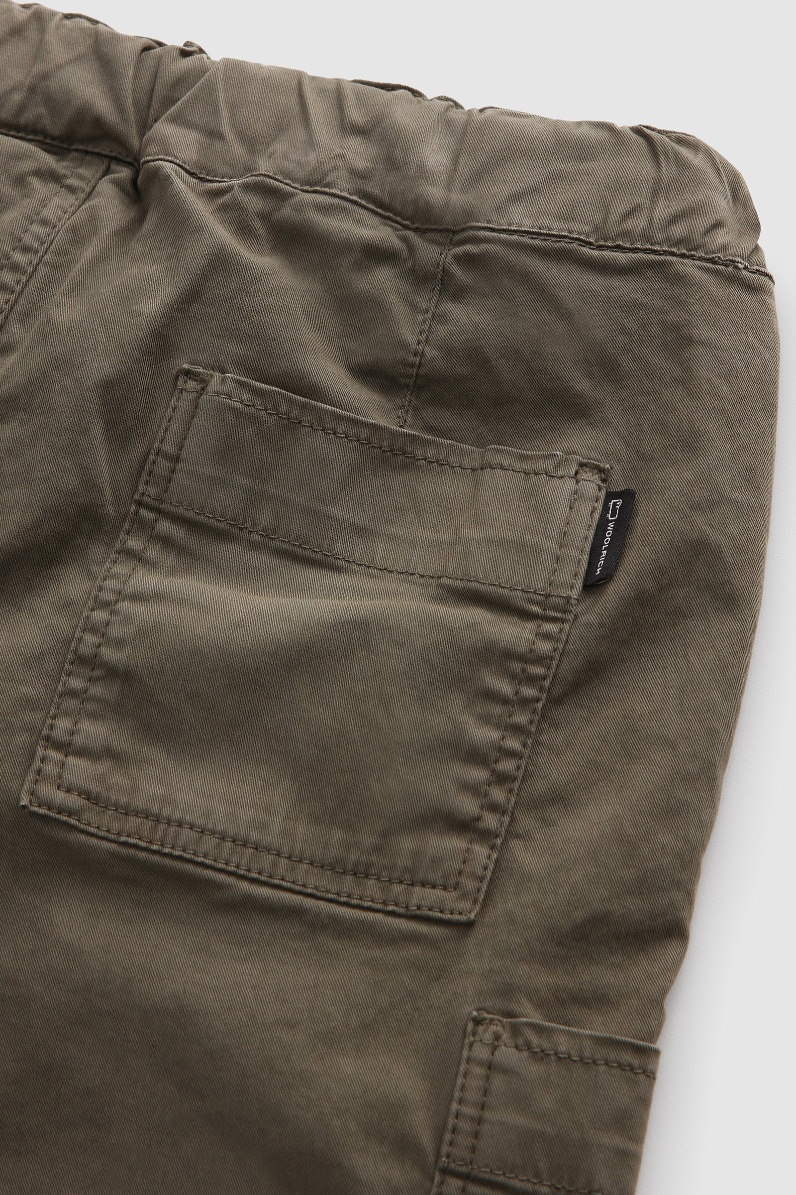 Shorts aus Stretch-Baumwoll-Twill für Jungen Grün photo 6 | Woolrich