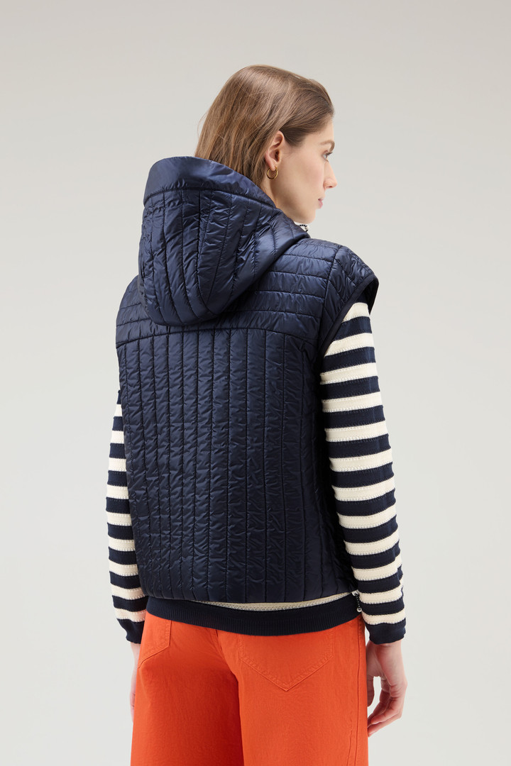 Quilted Hooded Vest in Recycled Pertex Quantum Blue photo 3 | Woolrich