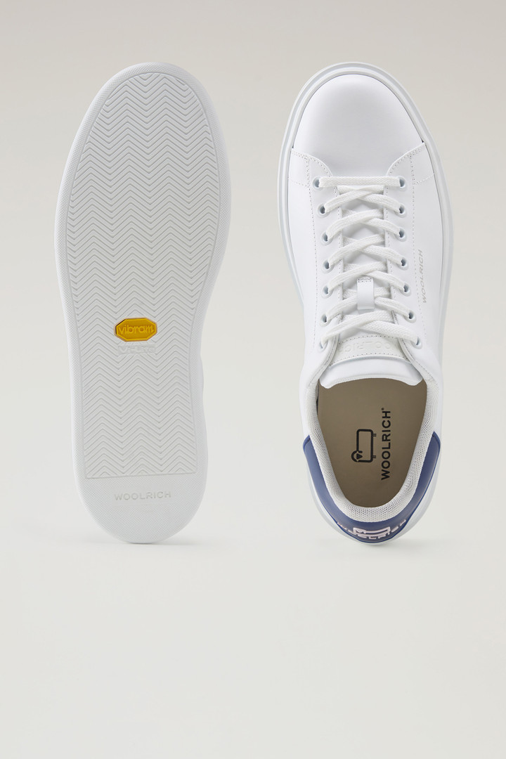 Classic Court Sneakers in Leather with Contrasting Patch White photo 4 | Woolrich
