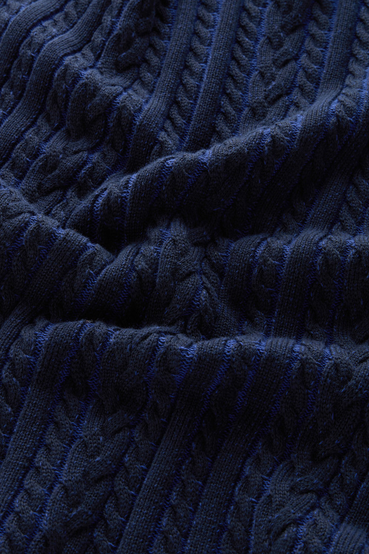 Pull à col rond vanisé en pur coton Bleu photo 8 | Woolrich