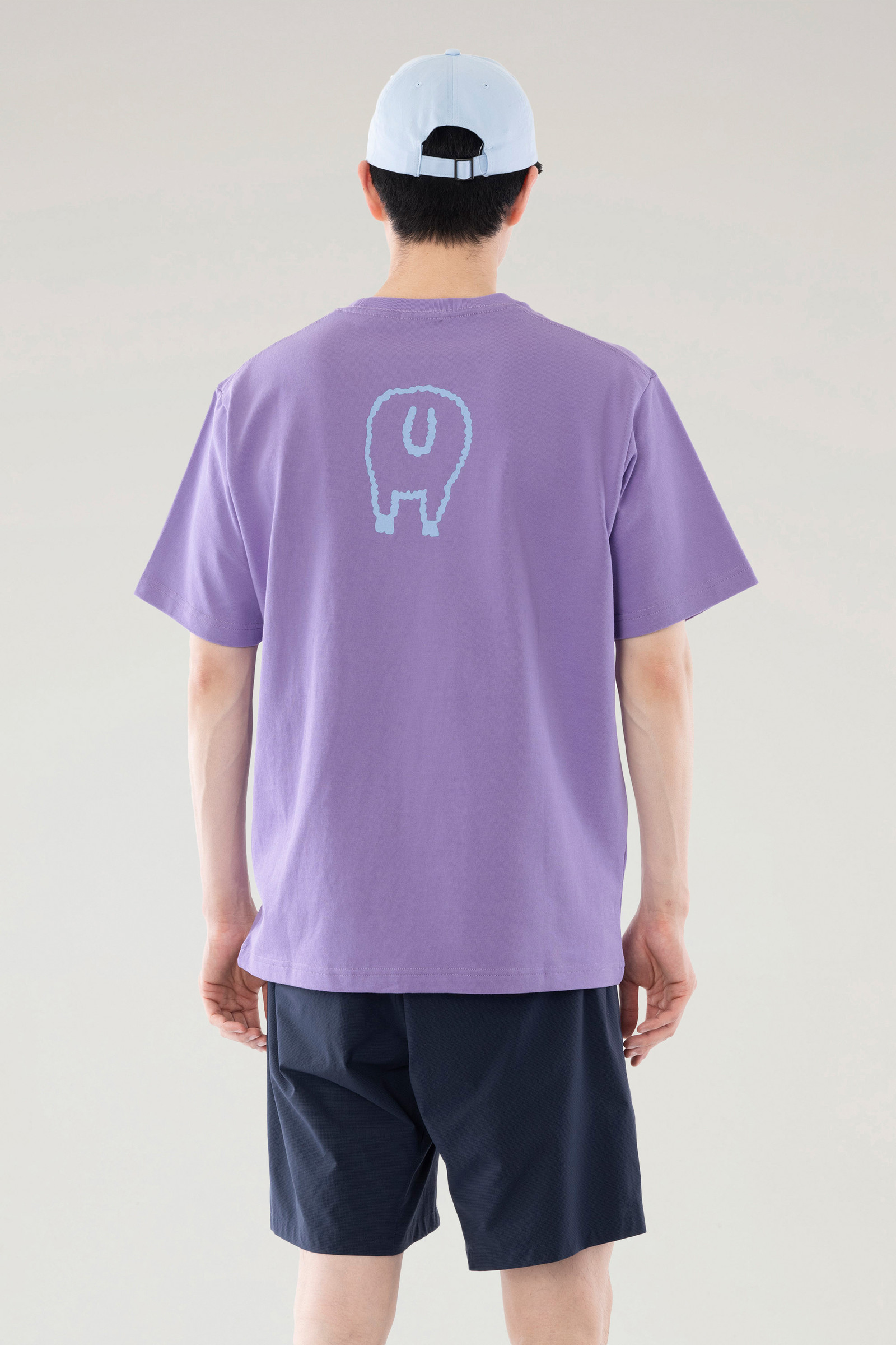 Sheep T-shirt in Pure Cotton Lilac photo 2 | Woolrich