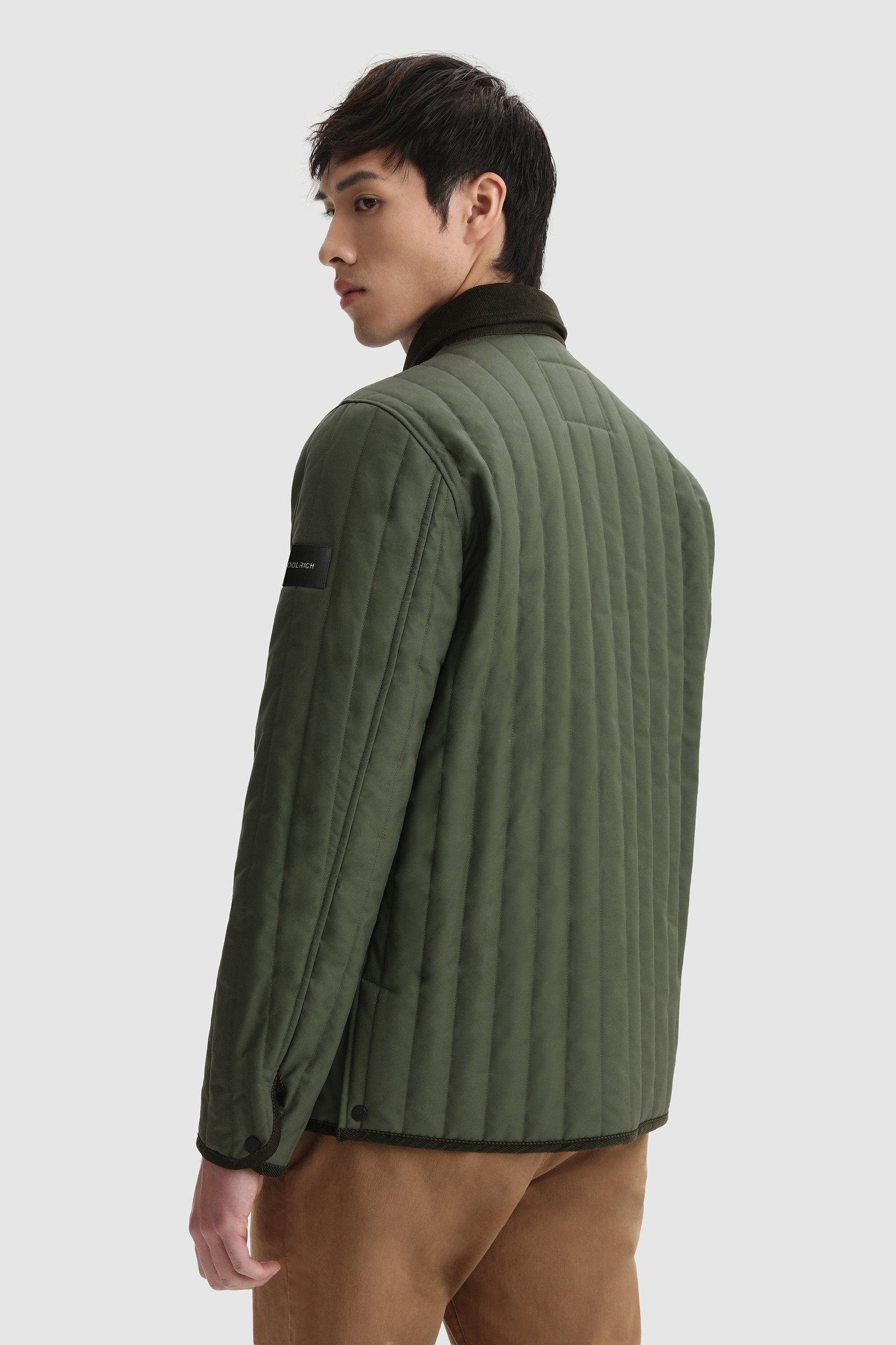 Barrier Overshirt in British Millerain Waxed Cotton Green photo 4 | Woolrich