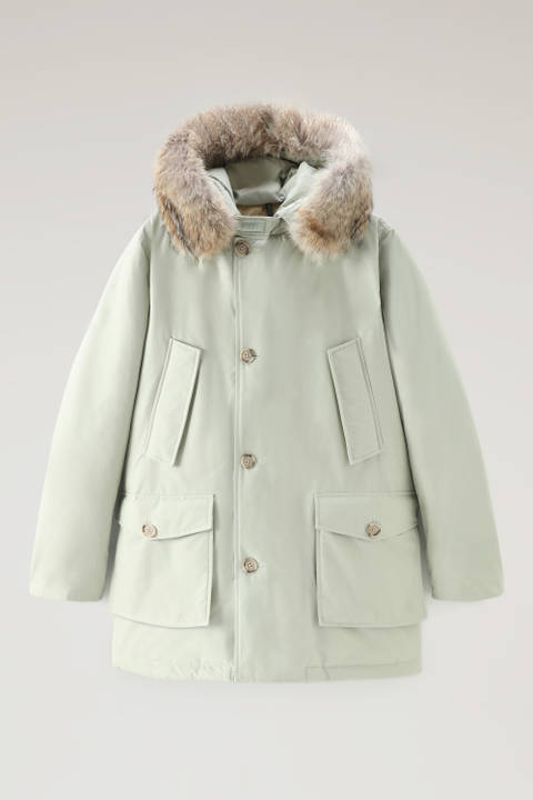 Arctic Parka in Ramar Cloth with Detachable Fur Trim Green | Woolrich