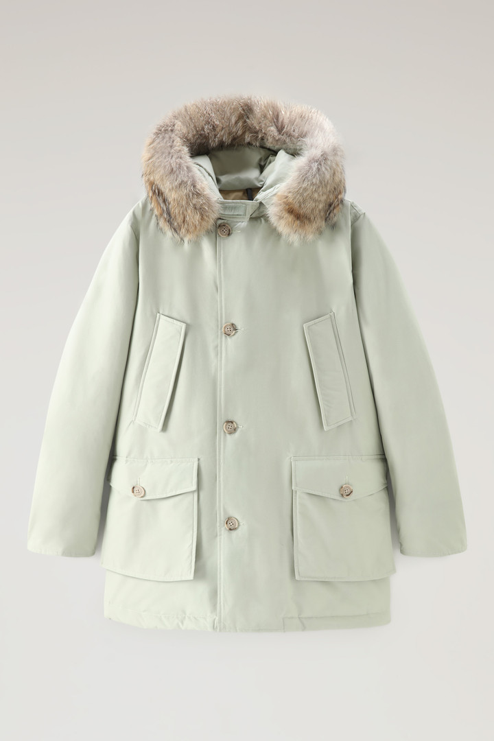 Arctic Parka in Ramar Cloth with Detachable Fur Trim Green photo 1 | Woolrich