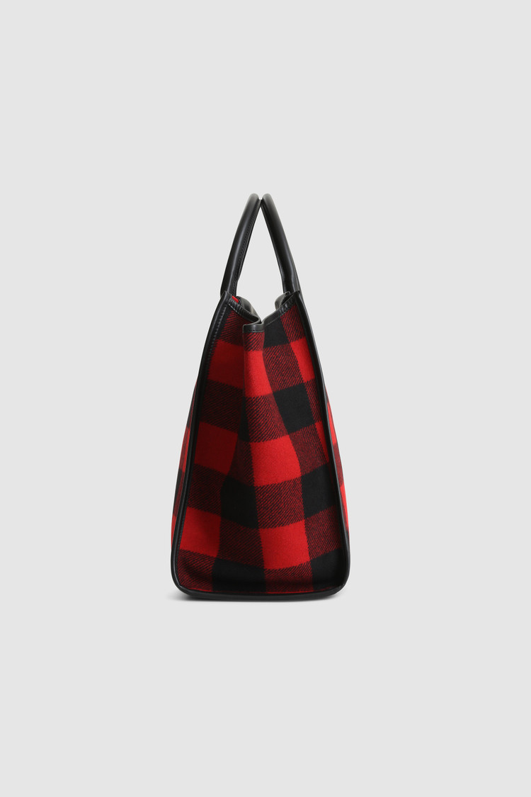 Sac fourre-tout surdimensionné en laine avec motif à carreaux