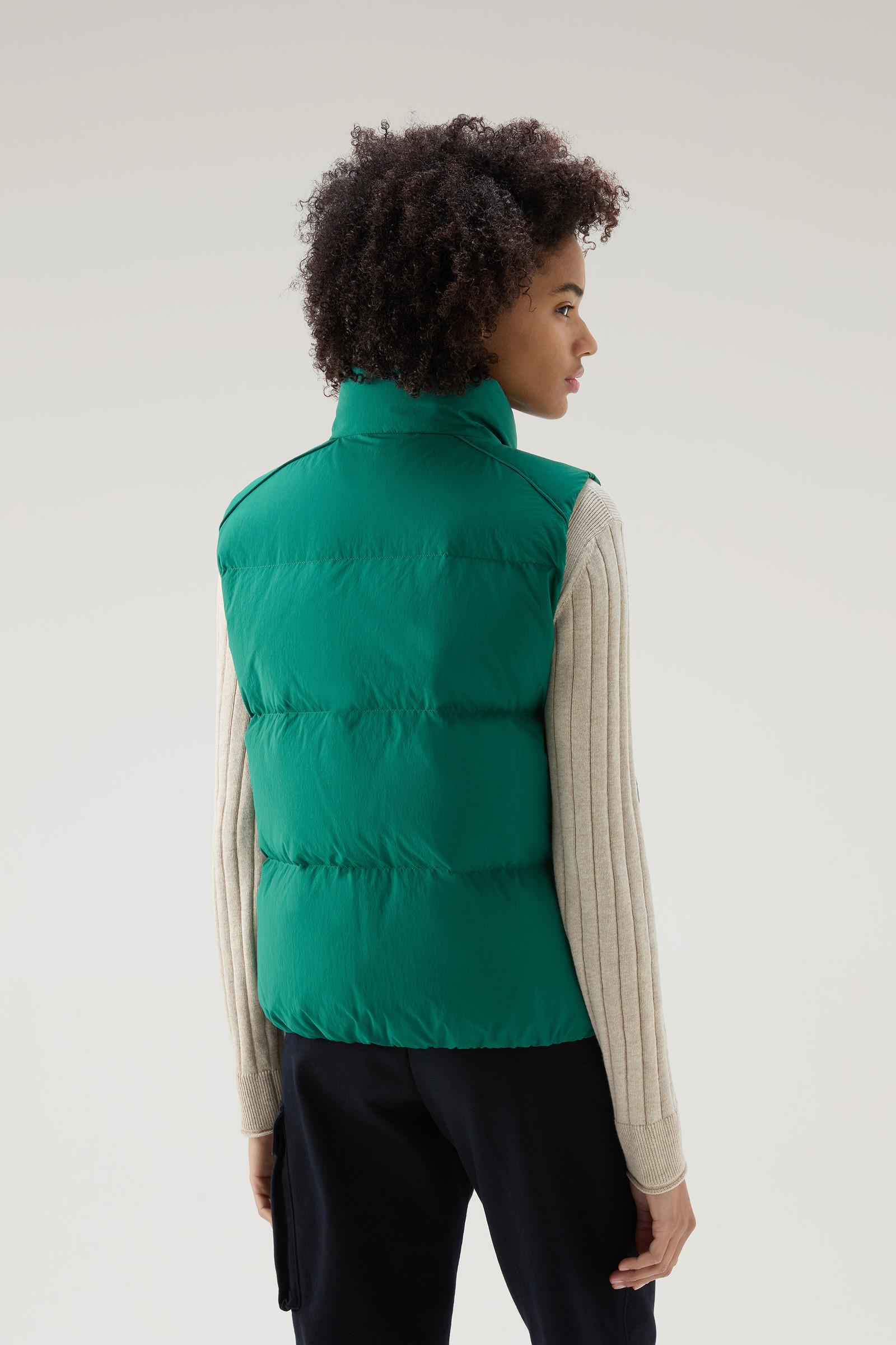 Quilted Vest in Eco Taslan Nylon Green photo 3 | Woolrich