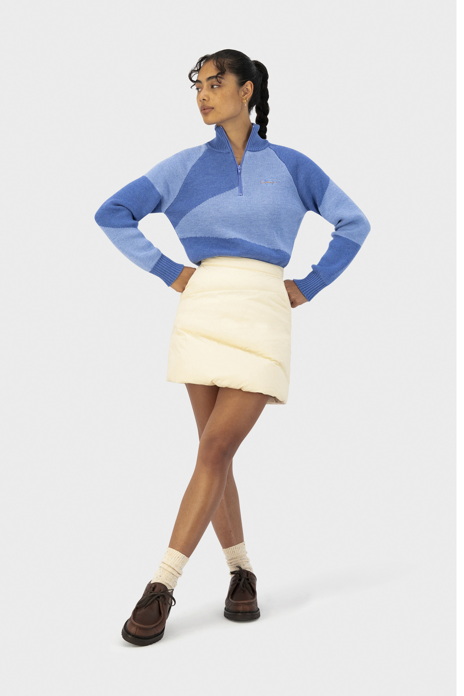 Merino Zip-Up Sweater - Daniëlle Cathari / Woolrich Blue | Woolrich