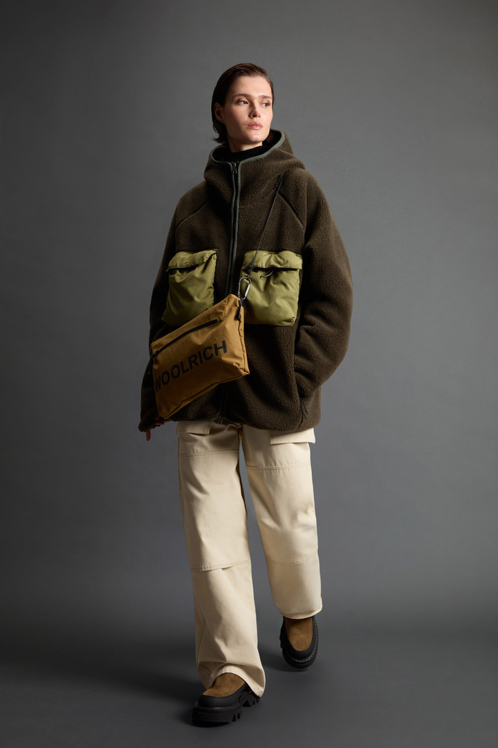 Hybrid-Kapuzenjacke mit durchgehendem Reißverschluss Grün photo 4 | Woolrich
