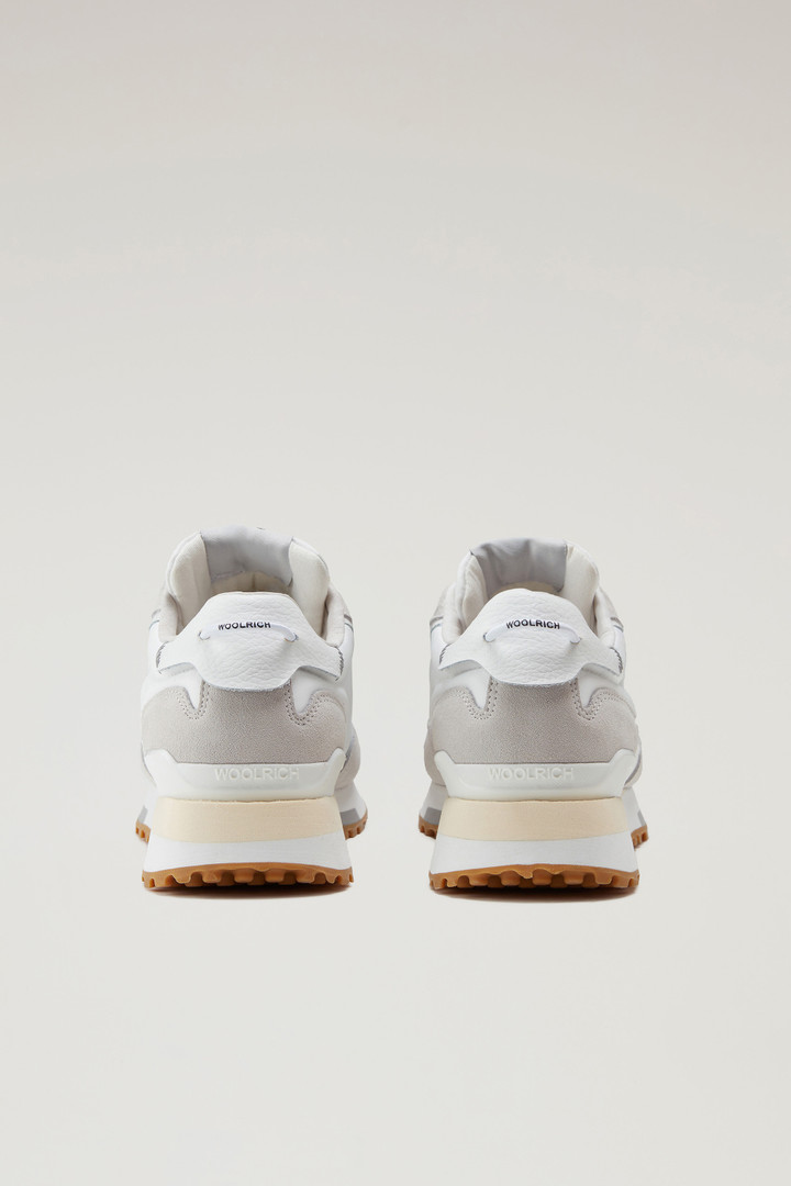 Sneakers Retro en cuir avec détails en nylon Blanc photo 3 | Woolrich
