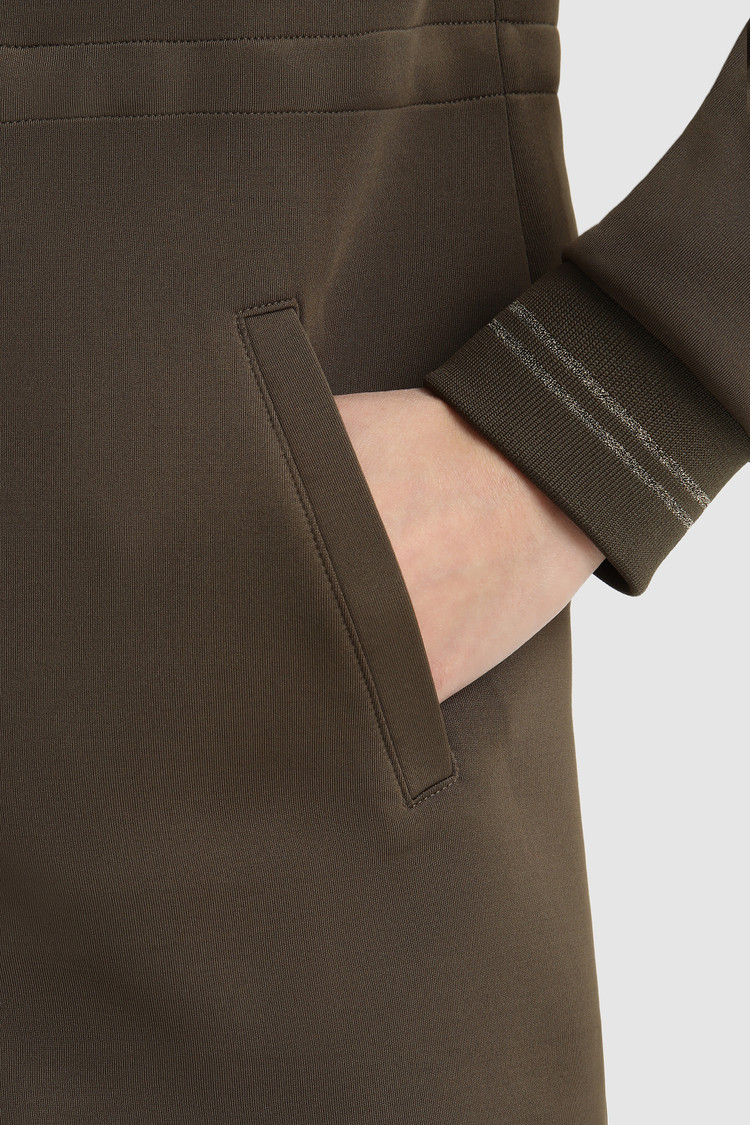 Stretch cotton full-zip Hoodie