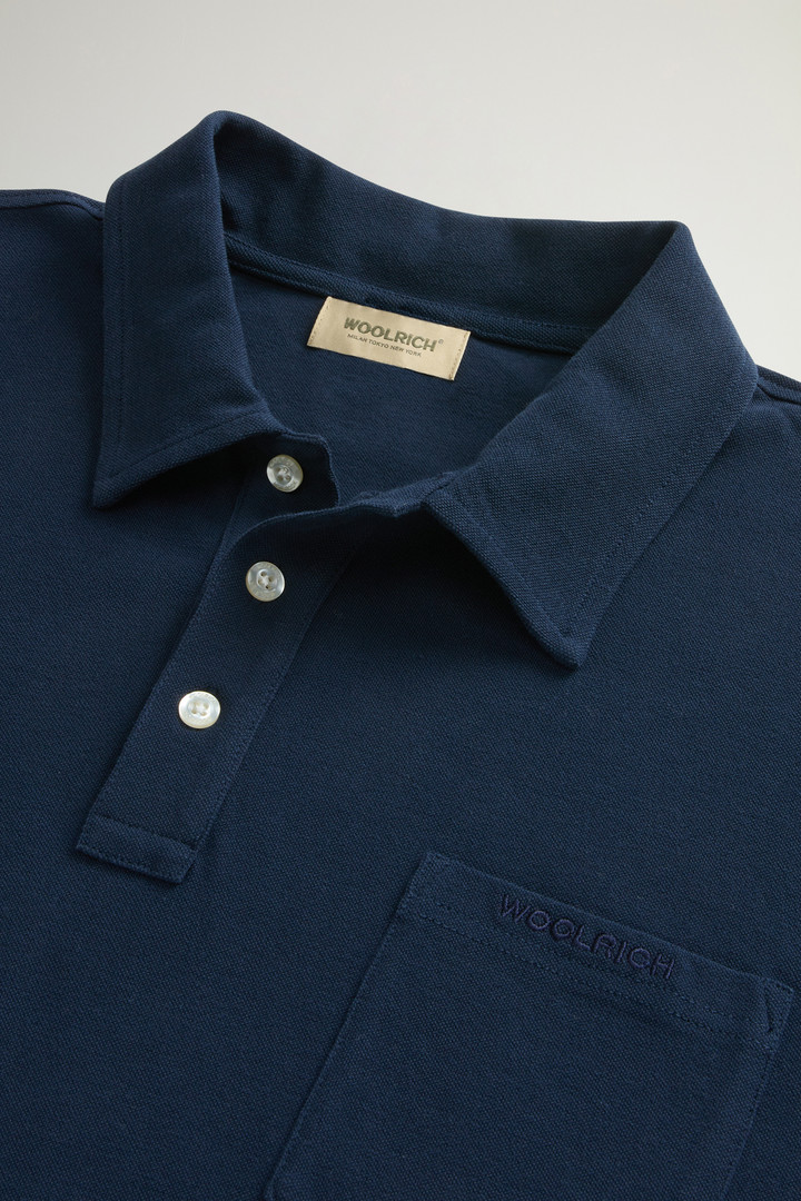 ICE COTTON POLO Blauw photo 6 | Woolrich