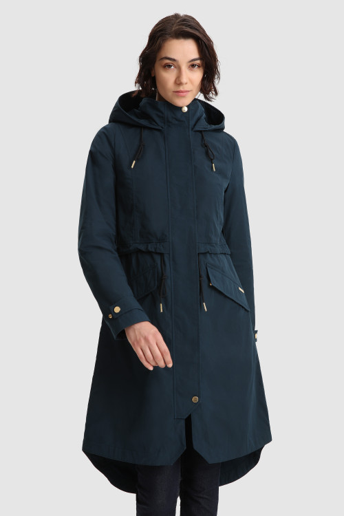 Azun Parka mit Kordelzug und verstellbarer Kapuze Blau | Woolrich