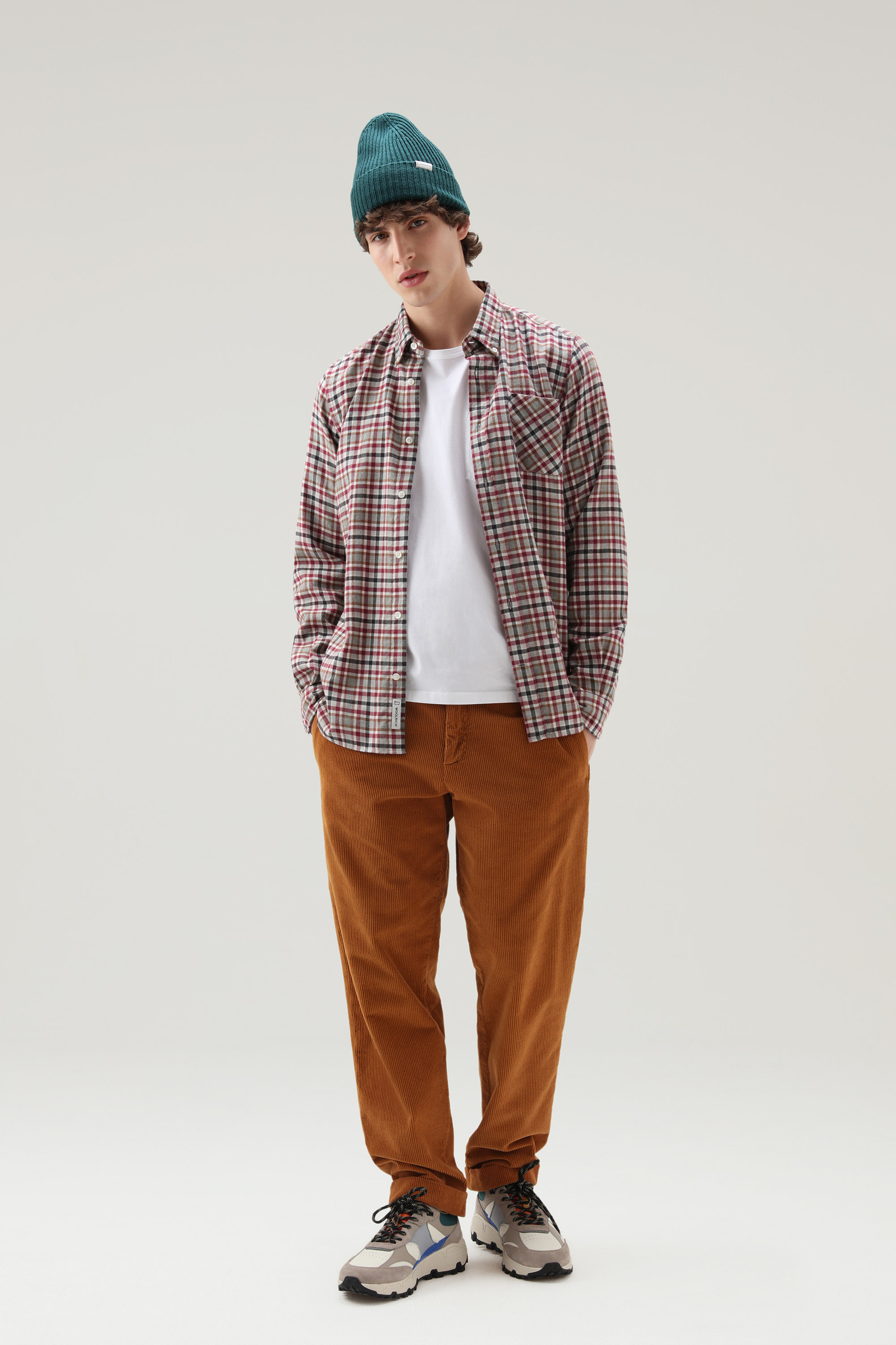 Klassisches Karo-Shirt aus Baumwolle und Wolle Rot photo 2 | Woolrich