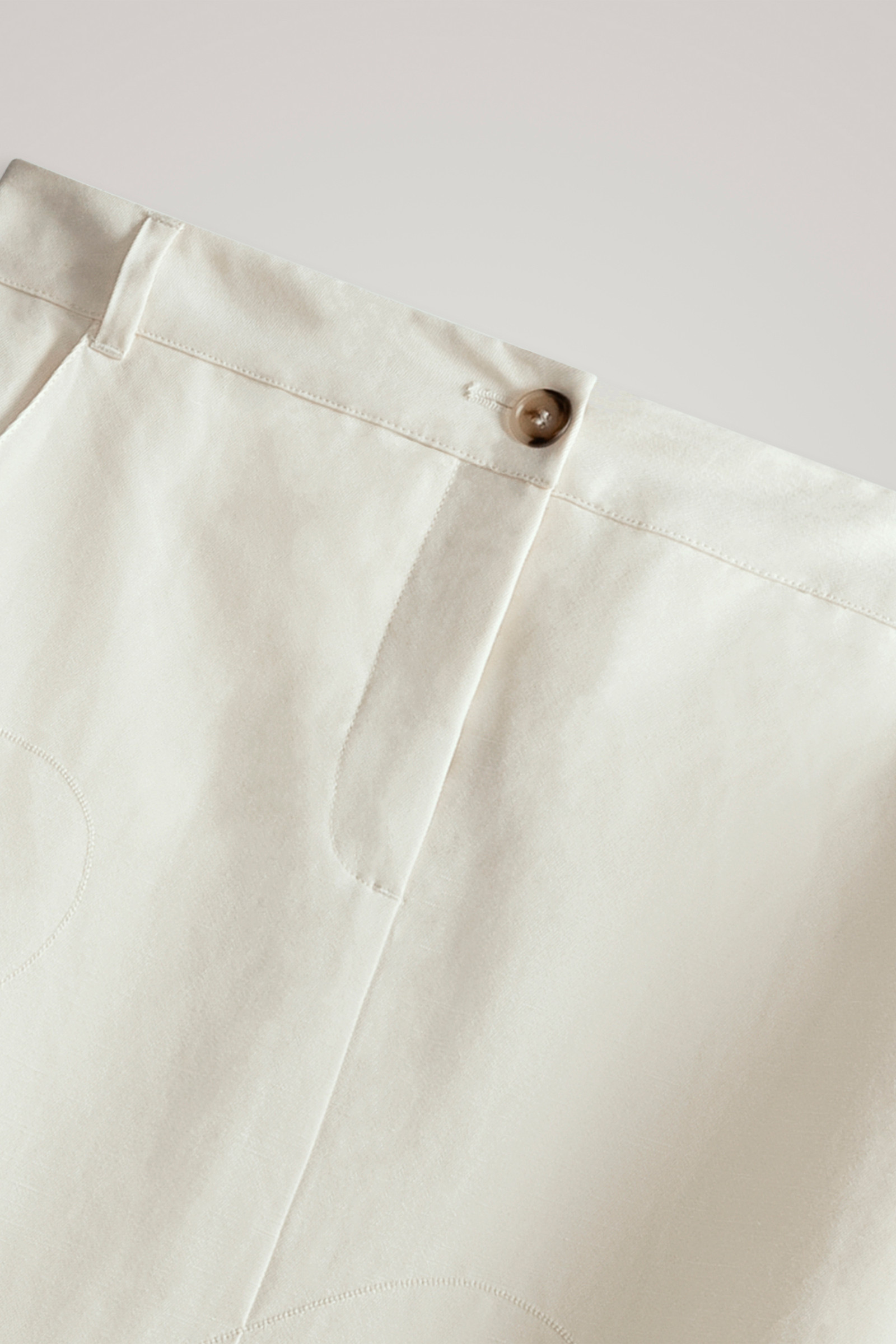 Falda larga de mezcla de lino con bordados de Daniëlle Cathari / Woolrich blanco photo 8 | Woolrich