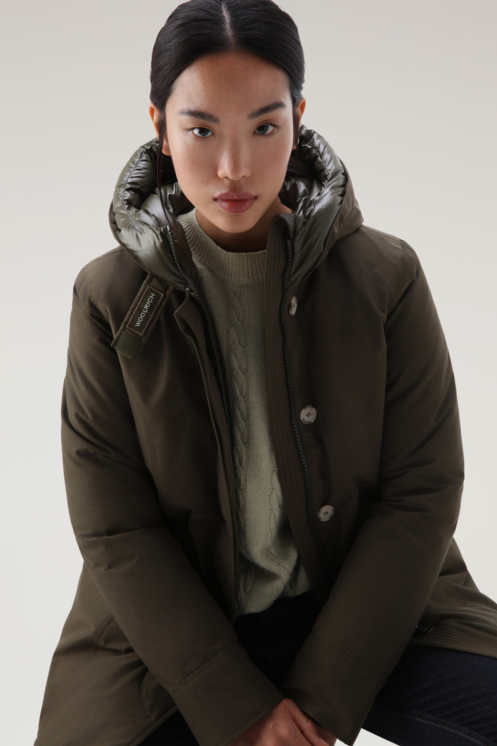Women's Arctic Parka in Ramar Cloth Green | Woolrich USA