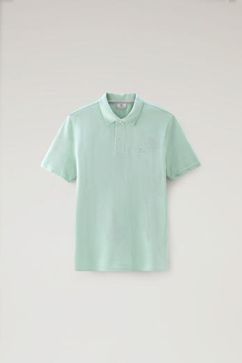 Polo Shirt in Pure Cotton Piquet Green | Woolrich