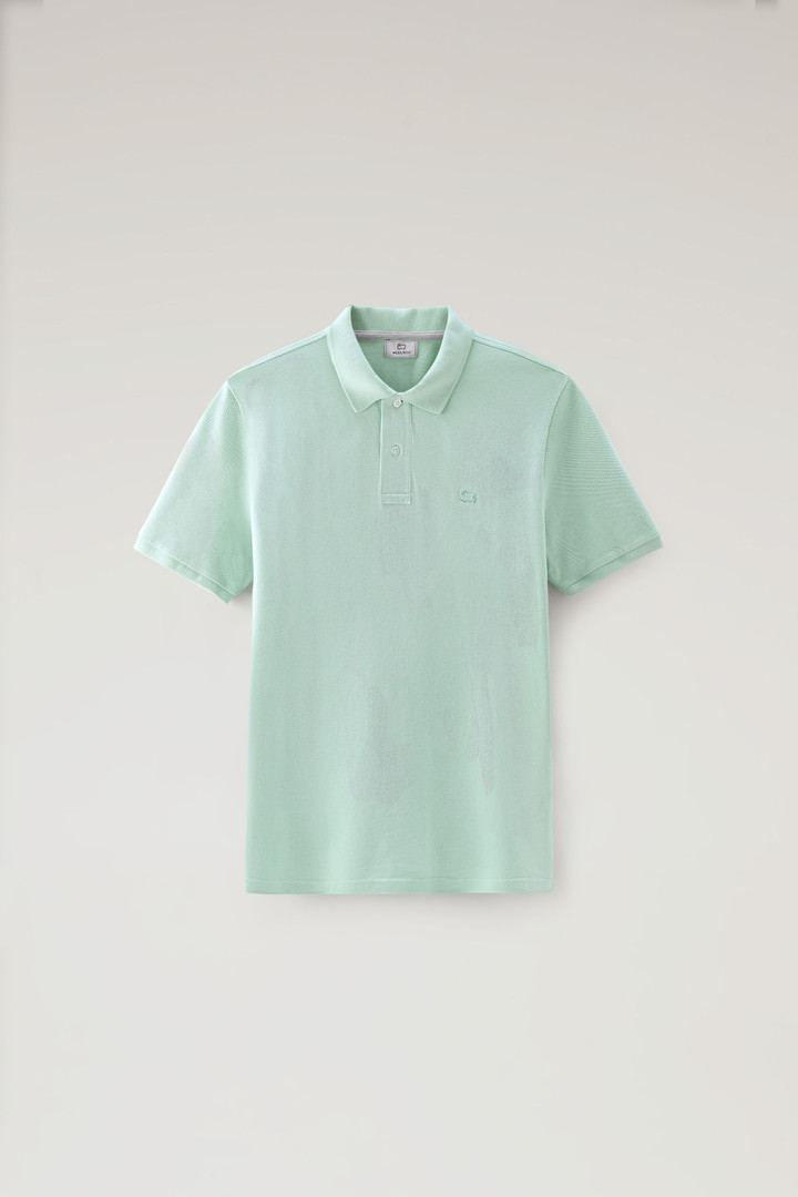 Polo Shirt in Pure Cotton Piquet Green photo 1 | Woolrich