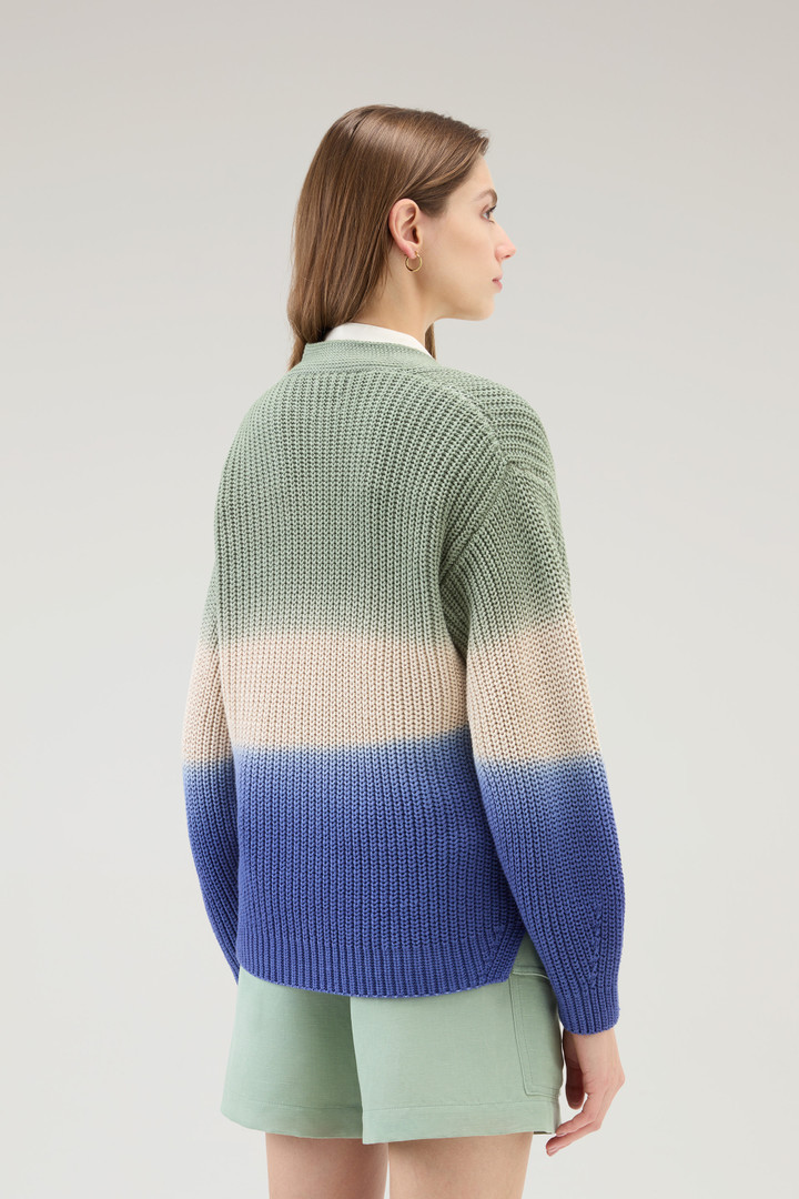 Pure Cotton Cardigan with Color Shades Green photo 3 | Woolrich