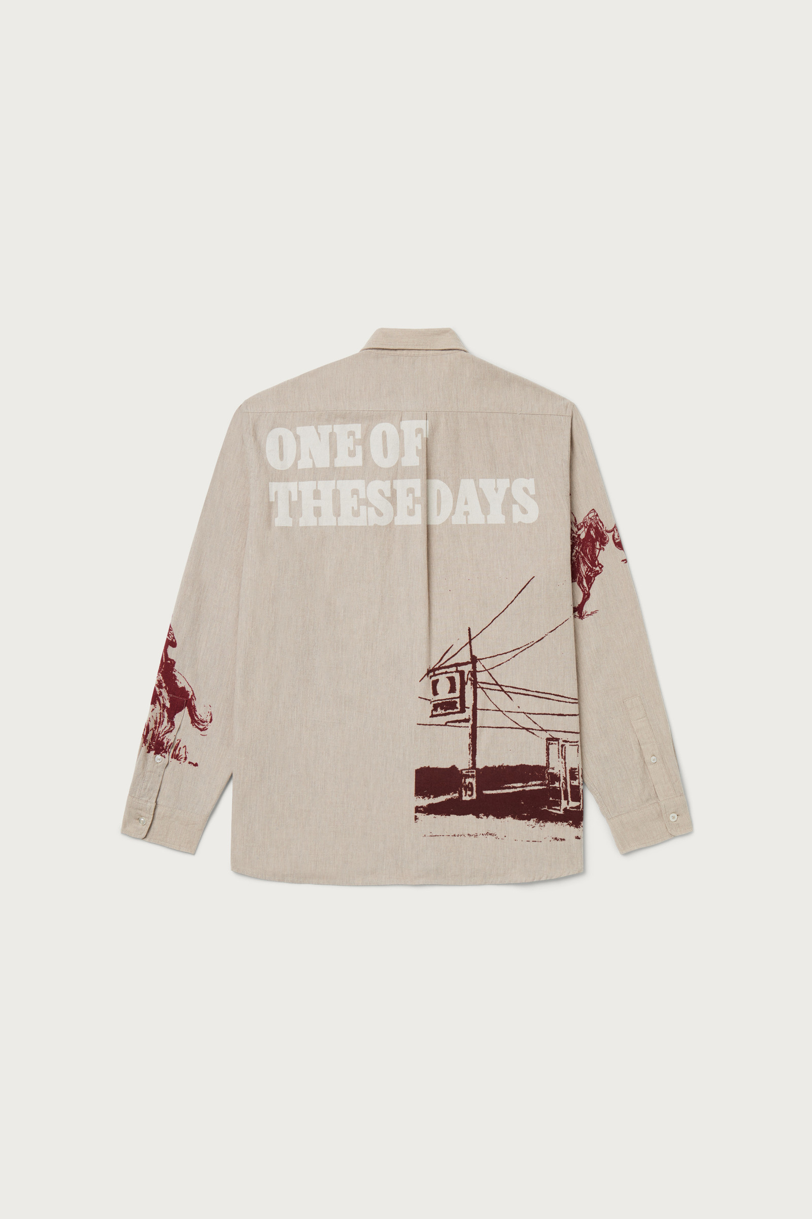 Flanellen overhemd met westernprint - One of These Days / Woolrich wit photo 5 | Woolrich