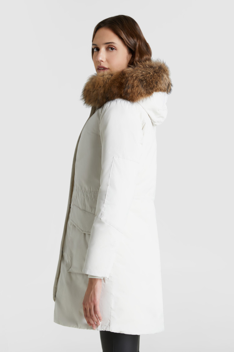 Military Parka with racoon fur