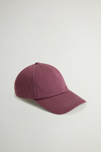 Cappellino in twill di cotone con logo ricamato Viola | Woolrich