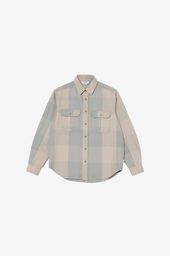 Pure Cotton Checked Shirt Beige | Woolrich