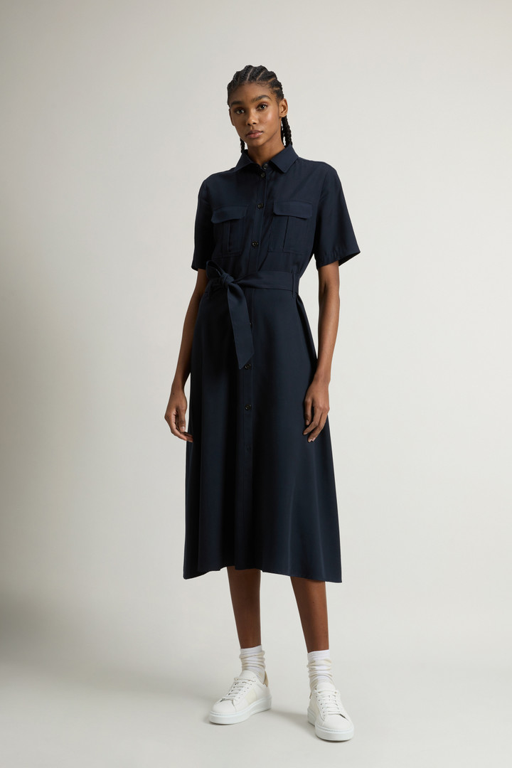 Long Tencel Dress Blue photo 1 | Woolrich