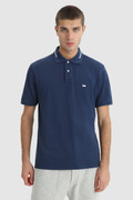 Pure Cotton Polo Shirt with Collar Vintage Logo